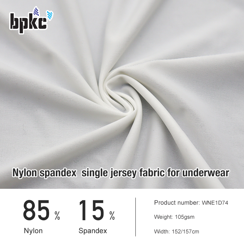 Nylon spandex single jersey fabric for underwear